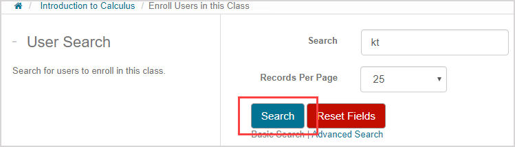 The Search button is listed after the search query fields.